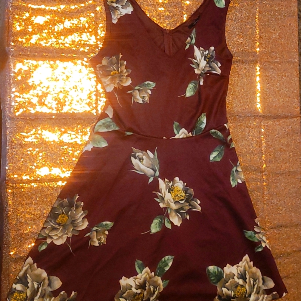 Large Flower Spring Dress